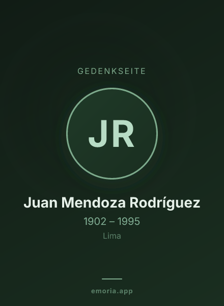 Gedenkportrait von Juan Mendoza Rodríguez