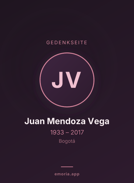 Gedenkportrait von Juan Mendoza Vega
