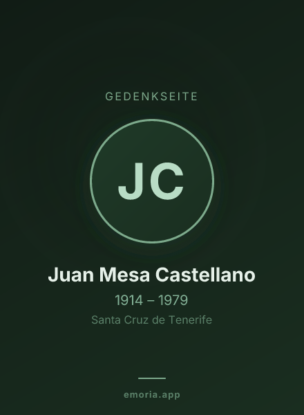 Gedenkportrait von Juan Mesa Castellano