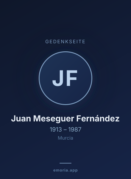 Gedenkportrait von Juan Meseguer Fernández