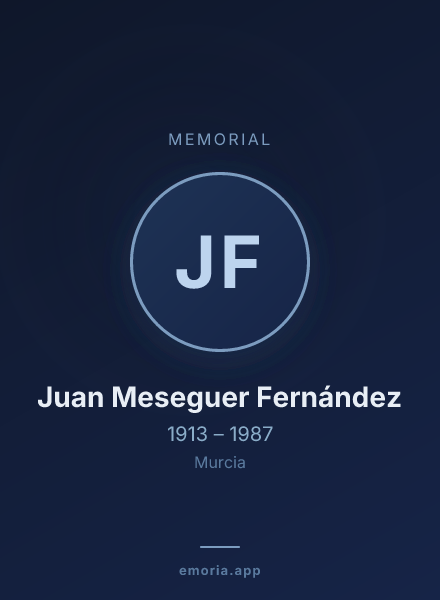 Memorial portrait of Juan Meseguer Fernández