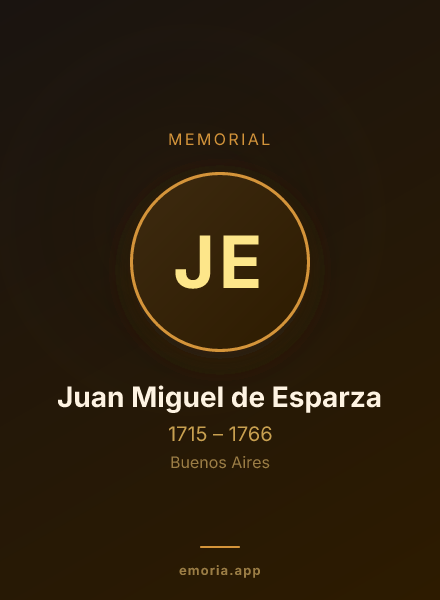 Memorial portrait of Juan Miguel de Esparza