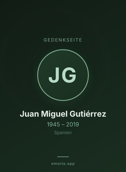 Gedenkportrait von Juan Miguel Gutiérrez