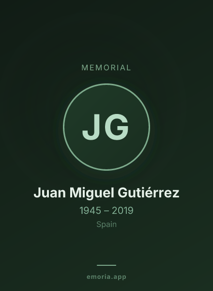 Memorial portrait of Juan Miguel Gutiérrez