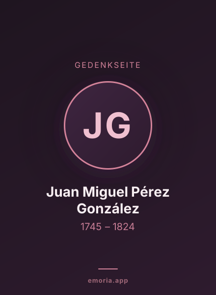 Gedenkportrait von Juan Miguel Pérez González