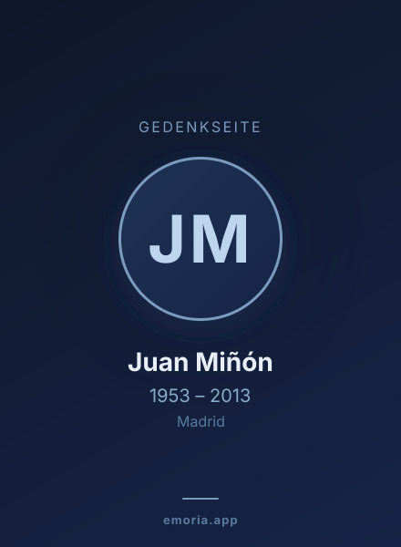 Gedenkportrait von Juan Miñón