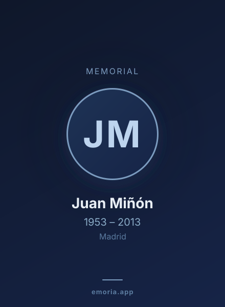 Memorial portrait of Juan Miñón