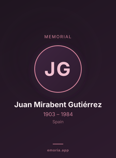 Memorial portrait of Juan Mirabent Gutiérrez