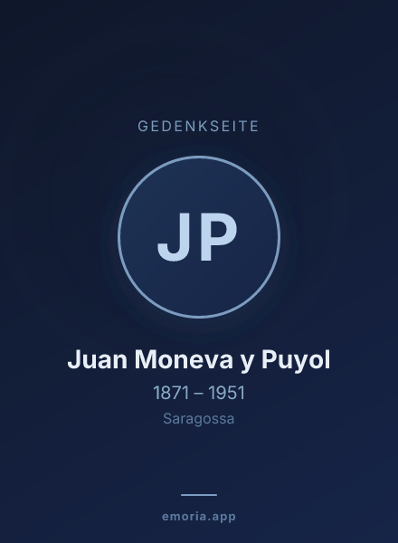 Gedenkportrait von Juan Moneva y Puyol