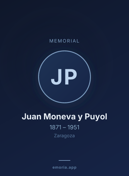 Memorial portrait of Juan Moneva y Puyol