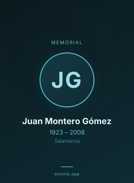 Memorial portrait of Juan Montero Gómez