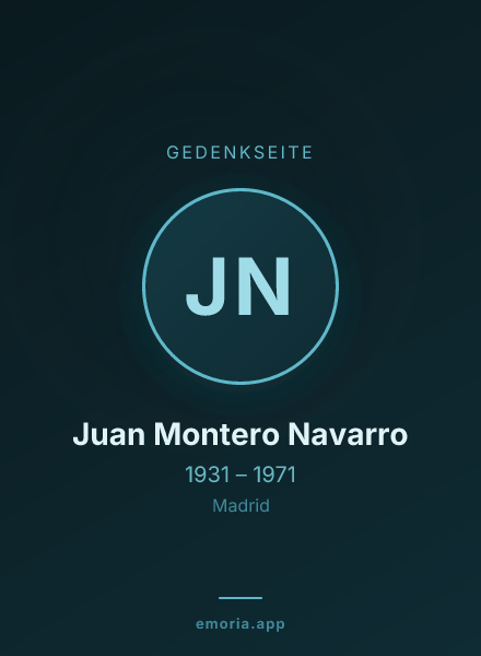 Gedenkportrait von Juan Montero Navarro