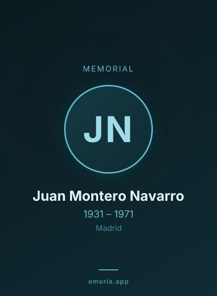 Memorial portrait of Juan Montero Navarro