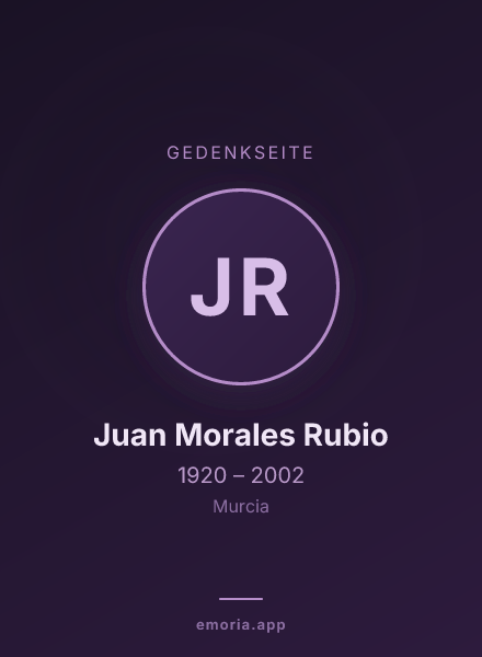 Gedenkportrait von Juan Morales Rubio