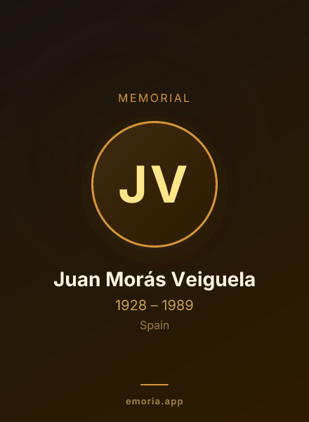 Memorial portrait of Juan Morás Veiguela