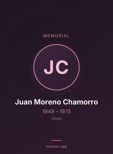 Memorial portrait of Juan Moreno Chamorro