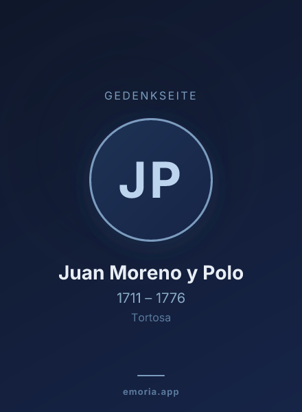 Gedenkportrait von Juan Moreno y Polo