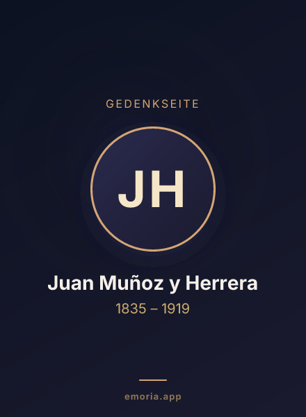 Gedenkportrait von Juan Muñoz y Herrera