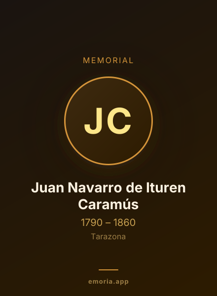 Memorial portrait of Juan Navarro de Ituren Caramús