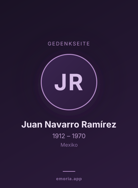 Gedenkportrait von Juan Navarro Ramírez