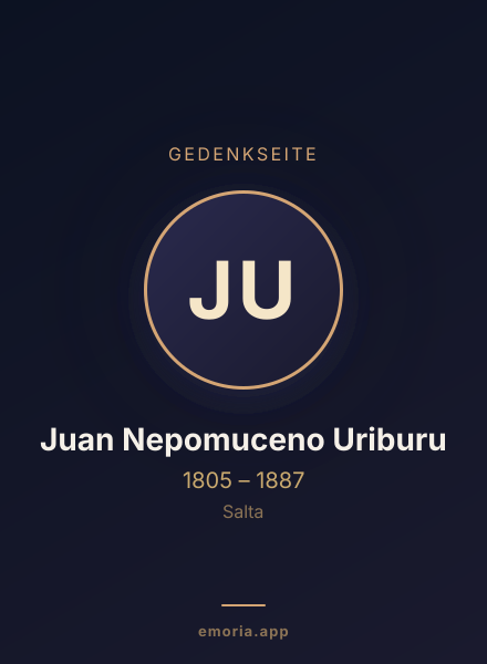 Gedenkportrait von Juan Nepomuceno Uriburu