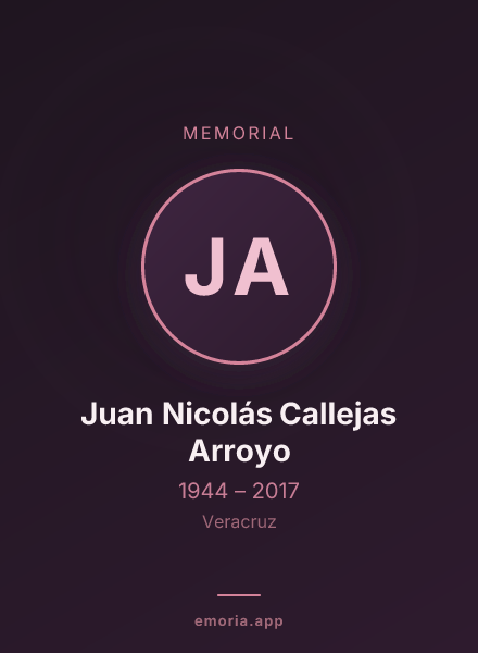 Memorial portrait of Juan Nicolás Callejas Arroyo