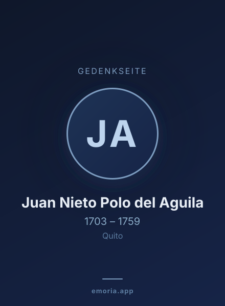 Gedenkportrait von Juan Nieto Polo del Aguila