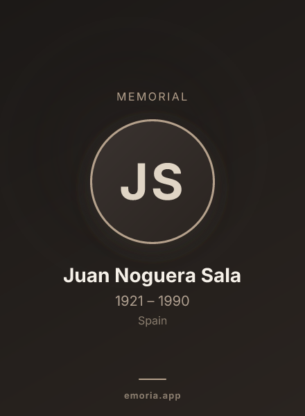 Memorial portrait of Juan Noguera Sala