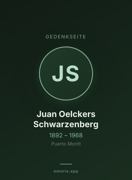 Gedenkportrait von Juan Oelckers Schwarzenberg
