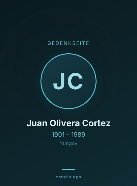 Gedenkportrait von Juan Olivera Cortez