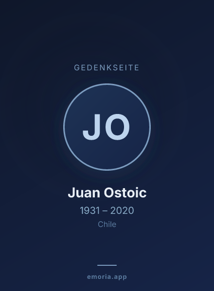 Gedenkportrait von Juan Ostoic