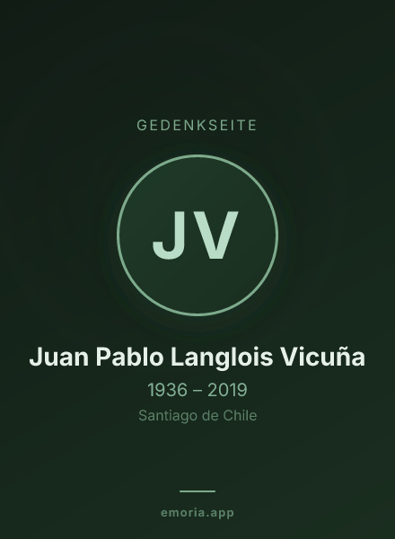 Gedenkportrait von Juan Pablo Langlois Vicuña
