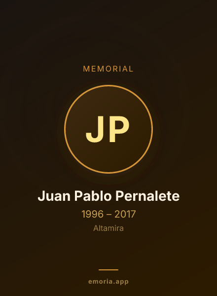 Memorial portrait of Juan Pablo Pernalete