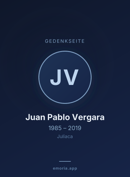 Gedenkportrait von Juan Pablo Vergara