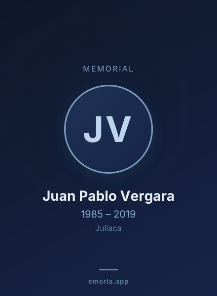 Memorial portrait of Juan Pablo Vergara