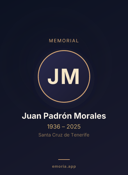 Memorial portrait of Juan Padrón Morales