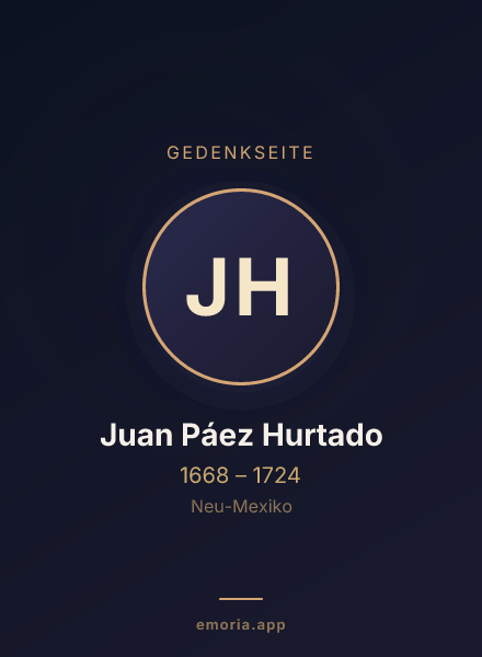 Gedenkportrait von Juan Páez Hurtado