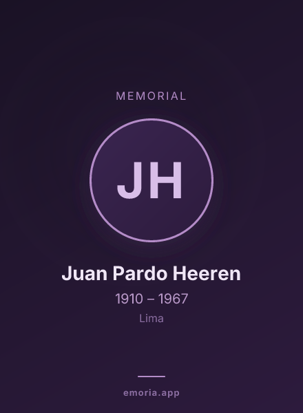 Memorial portrait of Juan Pardo Heeren