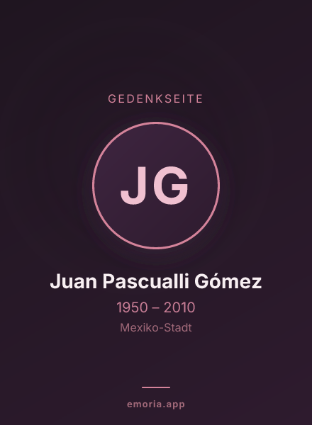 Gedenkportrait von Juan Pascualli Gómez