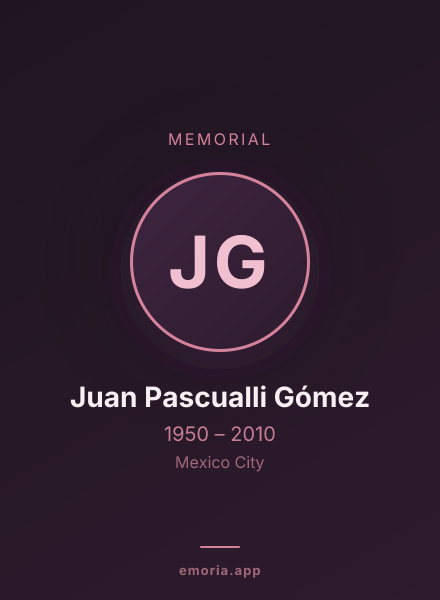 Memorial portrait of Juan Pascualli Gómez