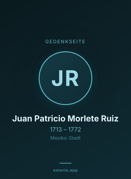 Gedenkportrait von Juan Patricio Morlete Ruiz