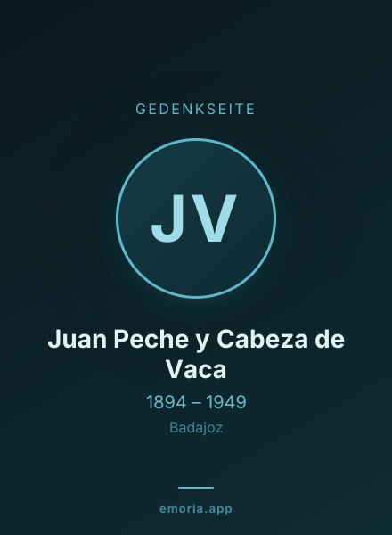Gedenkportrait von Juan Peche y Cabeza de Vaca