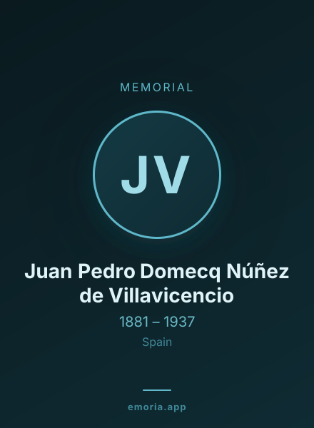 Memorial portrait of Juan Pedro Domecq Núñez de Villavicencio