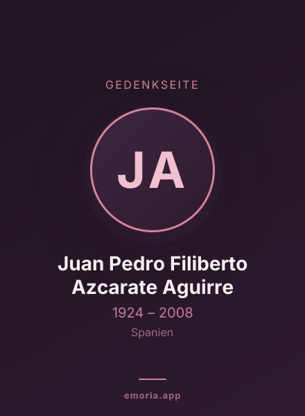 Gedenkportrait von Juan Pedro Filiberto Azcarate Aguirre