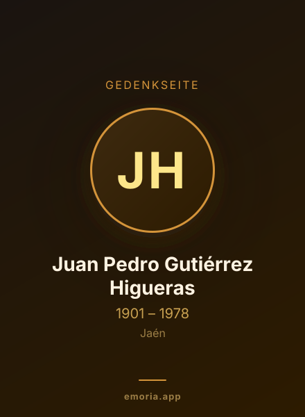 Gedenkportrait von Juan Pedro Gutiérrez Higueras