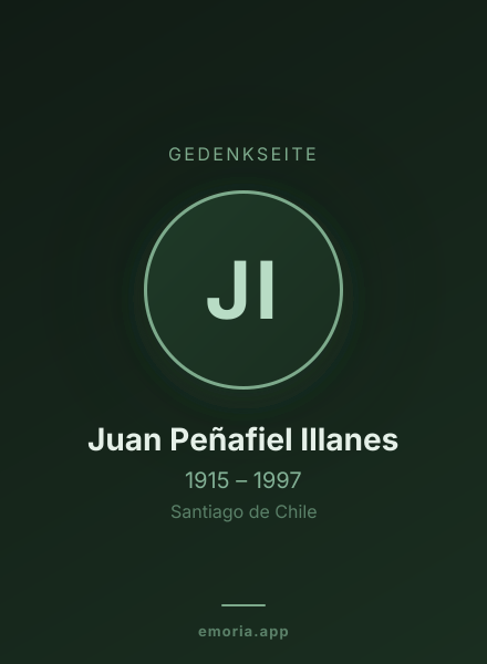 Gedenkportrait von Juan Peñafiel Illanes