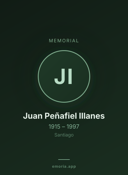 Memorial portrait of Juan Peñafiel Illanes