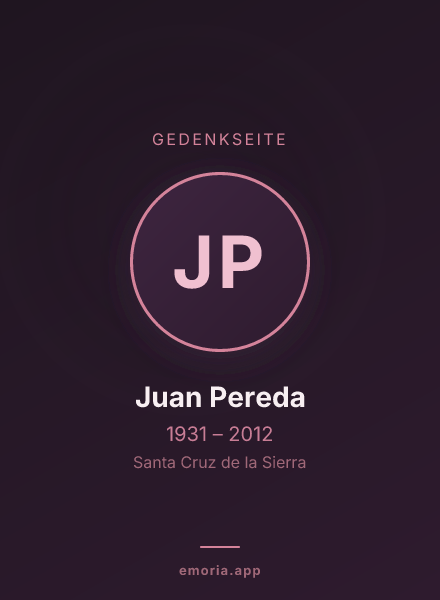 Gedenkportrait von Juan Pereda