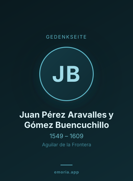 Gedenkportrait von Juan Pérez Aravalles y Gómez Buencuchillo