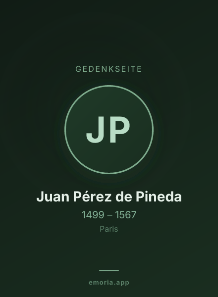 Gedenkportrait von Juan Pérez de Pineda